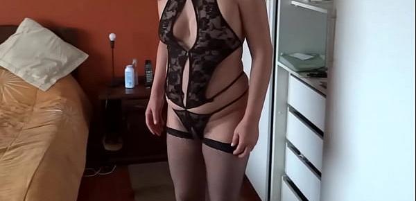  MY LATIN WIFE, 58 YEARS OLD, EXHIBITS IN LINGERIE, HAIRY PUSSY, BIG ASS, EROTIC - ARDIENTES69